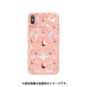 SE_I9SCSDLFL_PK [iPhone XS/X用 ケース 3D 立体 TPU シンプル デザイン 耐衝撃 ハード カバー Fleur/Pink for iPhone XS]