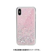 SE_I9SCSTPSF_PK [iPhone XS/X用 ケース キラキラ ラメ 入り ハード ケース ストラップ ホール 付き StarField/Pink for iPhone XS]