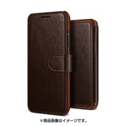 VR_I9LCSLLDL_DB [iPhone XS Max用ケース 手帳型 マグネット ベルト 薄型 手帳 レザー カバー VRSDESIGN LayeredDandy/DarkBrown]