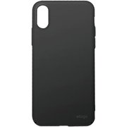 EL_I9SCSPCF1_BK [iPhone XS/X用 ケース 薄型 ストラップホール付き シンプルデザイン ポリカーボネイト スリムハードカバー 側面 フルカバー タイプ SLIMFIT/Black for iPhone XS]