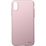 EL_I9SCSPCF1_PK [iPhone XS/X用 ケース 薄型 ストラップホール付き シンプルデザイン ポリカーボネイト スリムハードカバー 側面 フルカバー タイプ SLIMFIT/LovelyPink for iPhone XS]