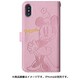 0783 [iPhone XS/X用 金箔押し手帳型ケース ミニー桃]