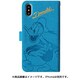 0784 [iPhone XS/X用 金箔押し手帳型ケース ドナルド青]