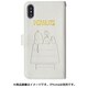 0786 [iPhone XS/X用 金箔押し手帳型ケース スヌーピー白]
