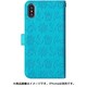 800 [iPhone XS/X用 パターンエンボス手帳型ケース ドナルド青]
