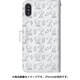 802 [iPhone XS/X用 パターンエンボス手帳型ケース スヌーピー白]