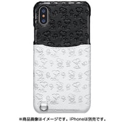 813 [iPhone XS/X用 ポケットジャケットケース スヌーピー総柄 白黒]