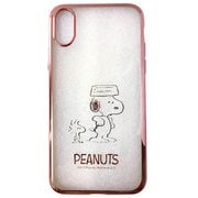 820 [iPhone XS用 TPUクリアジャケットケース ウッドストックとスヌーピー]