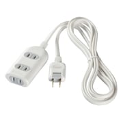 2ピン式電源タップ 3個口 雷サージ防止 2m ホワイト BCTAPSG2320WH