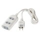 2ピン式電源タップ 3個口 シャッター付 1m ホワイト BCTAPSH2310WH