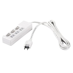 2ピン式電源タップ 3個口 個別スイッチ 1m ホワイト BCTAPSW2310WH