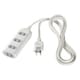 2ピン式電源タップ 4個口 シャッター付 1m ホワイト BCTAPSH2410WH