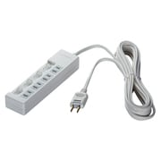 2ピン式電源タップ 4個口 個別スイッチ 1m ホワイト BCTAPSW2410WH