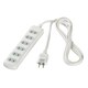 2ピン式電源タップ 6個口 シャッター付 2m ホワイト BCTAPSH2620WH