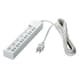 2ピン式電源タップ 6個口 個別スイッチ 1m ホワイト BCTAPSW2610WH