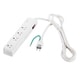 2/3ピン式電源タップ 4＋4個口 2m ホワイト BCTAPSDC820WH