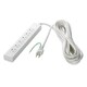 3ピン式電源タップ 6個口 マグネット付 2m ホワイト BCTAPMG3620WH