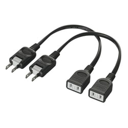電源延長ケーブル 2本セット ブラック BCTAPEX02BKX2