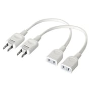 電源延長ケーブル 2本セット ホワイト BCTAPEX02WHX2