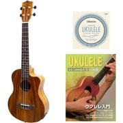 ウクレレ テナーサイズ ピックアップ付き仕様 コア材 ギアペグ仕様 YU-T-01KE 教則本セット