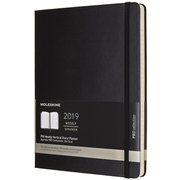 2019年手帳 プロウィークリーバーチカル XL ブラック DHB12PRO4Y19