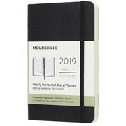 2019年手帳 ウィークリーホリゾンタル Pocket ソフトカバー ブラック DSB12WH2Y19