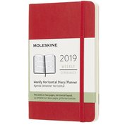 2019年手帳 ウィークリーホリゾンタル Pocket ソフトカバー レッド DSF212WH2Y19