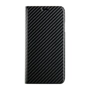 OWL-CVIA6508-CBBK [iPhone XS Max用ケース PUレザー カーボン調 ブラック]