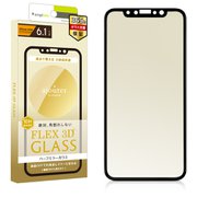 TR-IP18M-G3-CCMGL [iPhone 11/XR用 光沢 FLEX 3D ハーフミラーガラス 液晶保護フィルム ゴールド]