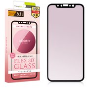 TR-IP18M-G3-CCMPG [iPhone 11/XR用 光沢 FLEX 3D ハーフミラーガラス 液晶保護フィルム ピンク]