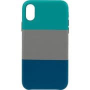 201845 Stripes Nappa 2 [iPhone XR ケース Stripes Nappa 2 green/grey/blue]