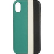 201847 Stripes Nappa 4 [iPhone XR ケース Stripes Nappa 2 green/white/black]