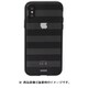 286-023-BND [iPhone XR用ケース CLEAR COAT BLACK STRIPE]