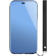 TR-IP18M-FSCF-NV [iPhone XR 衝撃吸収クリアミラーフリップシェルケース FlipShell ブルー]