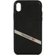 iPhone XR用 DIESEL CO-MOLD INLAY CASE -Black Leather/ DiagonalLogo DIPH-023-BKLDL
