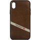 iPhone XR用 DIESEL CO-MOLD INLAY CASE -Brown Leather/ DiagonalLogo DIPH-023-BRLDL