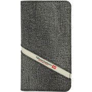 iPhone XR用 DIESEL 2-IN-1 FOLIO CASE -Grey Denim Diagonal Logo DIPH-026-GRDDL