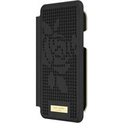 iPhone XR用ケース INLAY WRAP FOLIO -ROSE PERF black KSIPH-120-PRBLK
