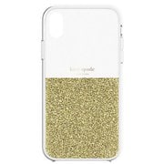iPhone XR ケース kate spade new york HALF CLEAR CRYSTAL GOLD KSIPH-126-HFGLD