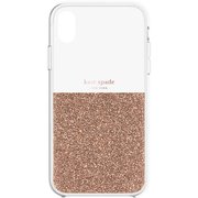 iPhone XR用ケース HALF CLEAR CRYSTAL -ROSE GOLD/rose gold foil/clear KSIPH-126-HFRG