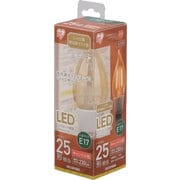LEDフィラメント電球 E17口金 25形相当 キャンドル色相当 密閉器具対応 LDF2C-G-E17-FK