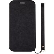 TR-IP18S-FST-TSBK [iPhone XS用 クラリーノフリップシェルケース シュリンクブラック]