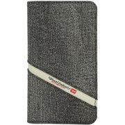 iPhone XS用 DIESEL 2-IN-1 FOLIO CASE -Grey Denim Diagonal Logo DIPH-025-GRDDL