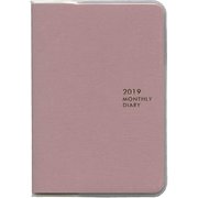 MILL SUNNY 2019年版 1ヶ月ブロック 日曜始まり 薄型 A6 ピンク E7545