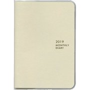 MILL SUNNY 2019年版 1ヶ月ブロック 日曜始まり 薄型 A6 ホワイト E7546
