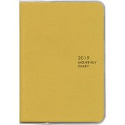 MILL SUNNY 2019年版 1ヶ月ブロック 日曜始まり 薄型 A6 イエロー E7547
