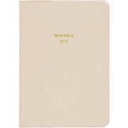 MILL PEARL 2019年版 1ヶ月ブロック 日曜始まり 薄型 A6 バニラ E7503