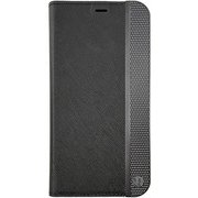 UUIPZPUF001 [iPhone XS Max用 手帳型ケース 50：50 MODE DIAMOND CUT FOLIO HARD SHELL ブラック]