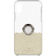 iPhone XS Max用 GOLD SCALLOP scallop gold glitter/Clear cream scallop gold ring KS-GFTSET-047-SB