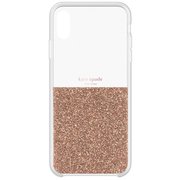 iPhone XS Max用 HALF CLEAR CRYSTAL ROSE GOLD/rose gold foil/clear KSIPH-127-HFRG